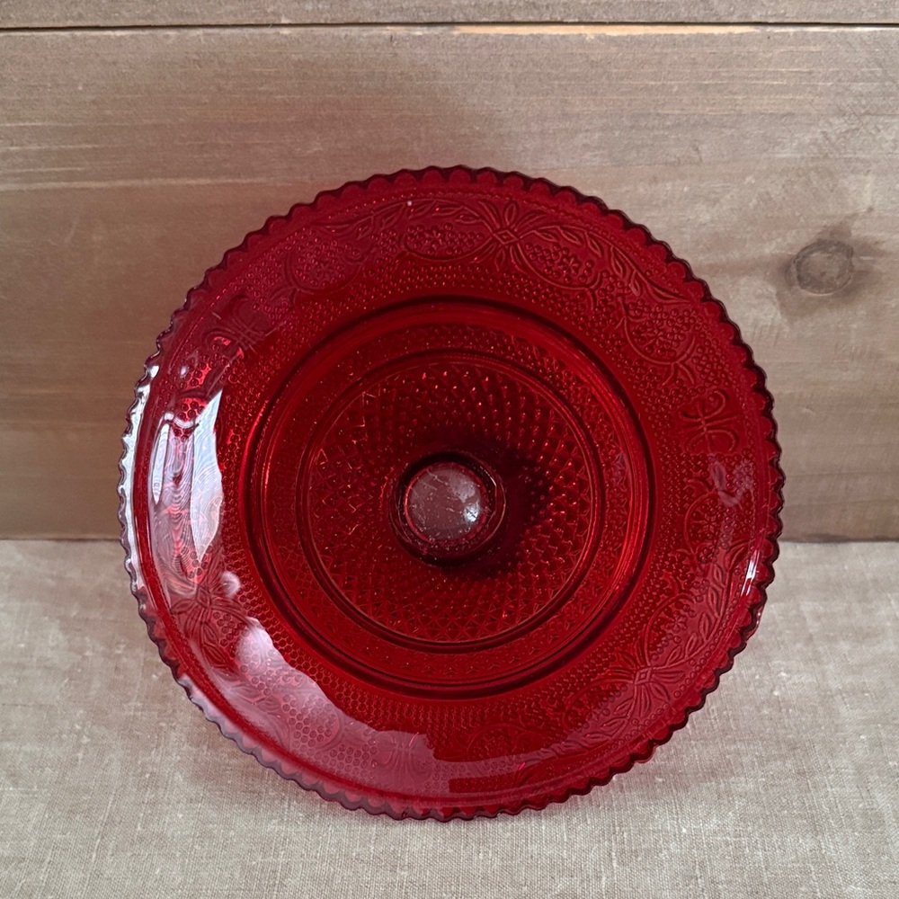 VTG | Depression Glass Cupcake Stand/S5 Cloth Napkins - Picture 4 of 14